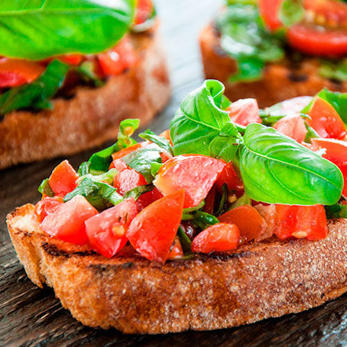 Tray of canapes (mini bruschetta)