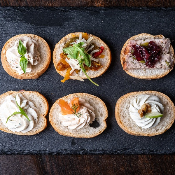 Tray of canapes (mini bruschetta)