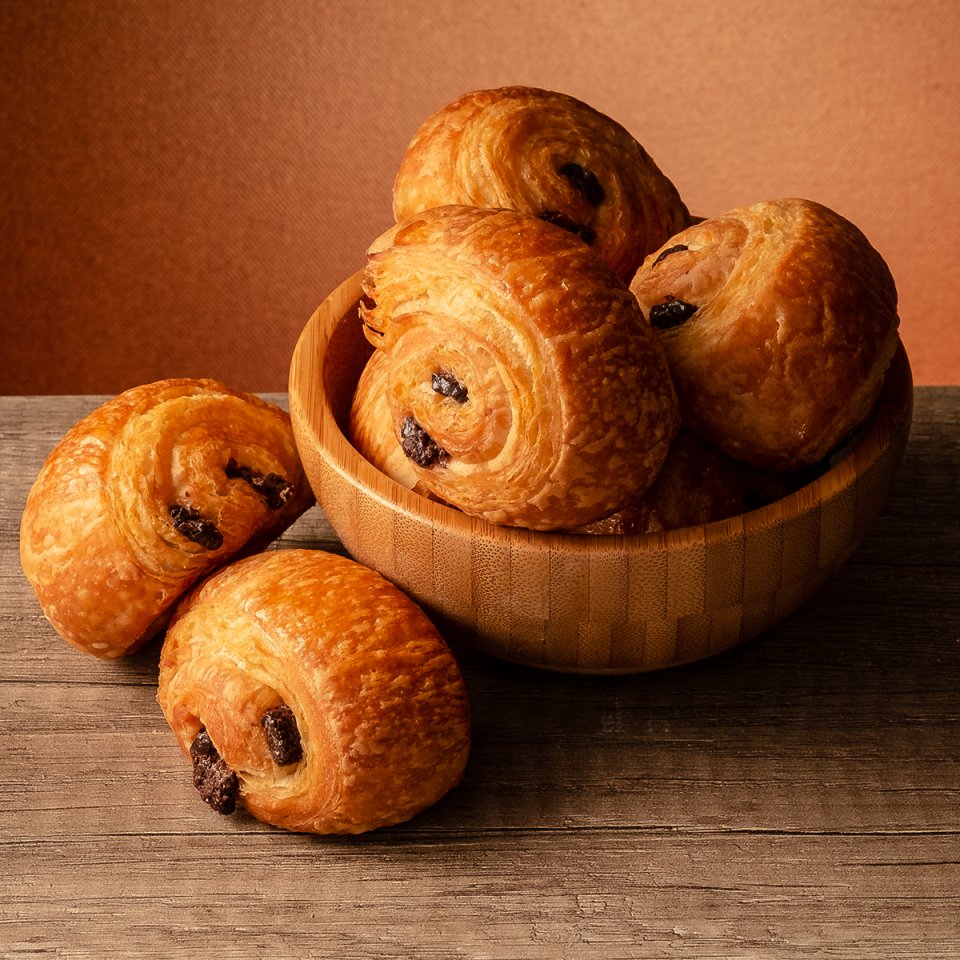 Bolsa de mini pan de chocolate precocidos congelados x10
