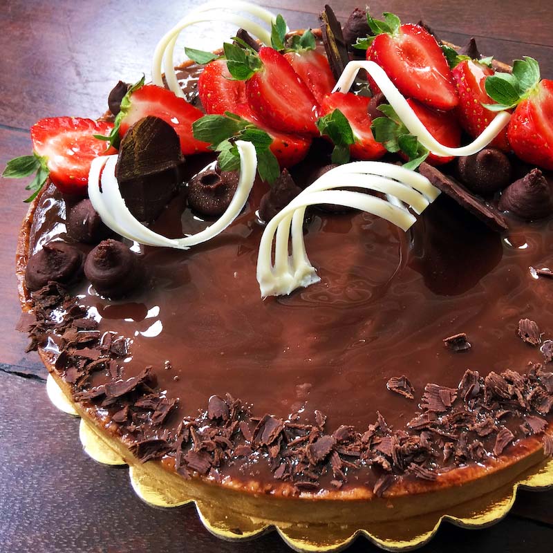 Large chocolate tart